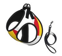 Romania Flag Map Print Small Dog Harness And Leash Set, Adjustable Soft Vest With 360° Reflective Straps For Cats Puppy