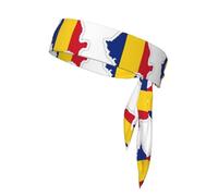 Romania Flag Map Sports Head Tie Beach Summer Tropical Tie Sweatband Headband Men Women Elastic Moisture for Running