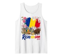 Romania Folk Themed Outfit Idea for Men & Romanian Flag Tank Top