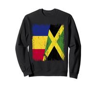 Romania Jamaica Half Flag Romanian Jamaican Heritage Sweatshirt
