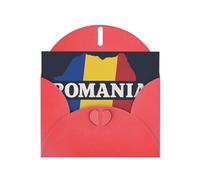 Romania Map Greeting Card With Envelope (160 x 120 mm) for Birthday/Wedding/Invitation/Christmas/New Year