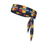 Romania Map Printing Sports Headband Tie,Durable Sports Bandage Headscarf, Ideal For Volleyball & Workoutsâ€‹