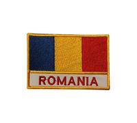Romania National Flag Iron On Patch Sew On Patch Embroidered Patch/Badge for Clothes