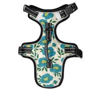 Romania Peony Turquoise Ark Green Reflective Vest for Small Dogs for Retrievers Dog Walking Stretchy Cat Harnesses Chaleco para perro