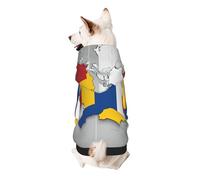 Romania Position Flag Map Print Small Dogs Warm Hoodie, Soft And Breathable Sweatshirt, Easy To Wear Jumper For Winter And Fall, Cold Weather Hooded Coat Pullover