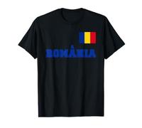 Romania - România Flag National Flag on Chest Value Graphic T-Shirt