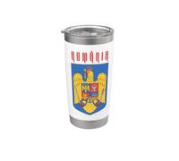 Romania, Steagul Romaniei, Romanian Patriotic Eagle Emblem Stainless Steel Insulated Tumbler