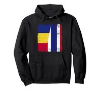 Romania Thailand Half Flag Romanian Thai Roots Pullover Hoodie