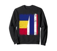 Romania Thailand Half Flag Romanian Thai Roots Sweatshirt