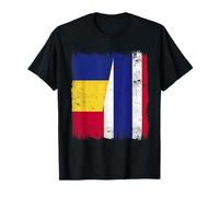 Romania Thailand Half Flag Romanian Thai Roots T-Shirt