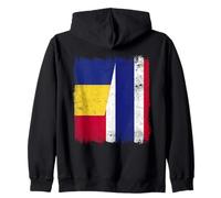 Romania Thailand Half Flag Romanian Thai Roots Zip Hoodie
