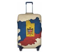 Romania Three-Dimensional Flag map Print Travel Luggage Cover Suitcase Cover Protector Suitcase Washable Baggage Covers Anti-Scratch