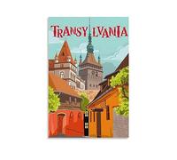 Romania Transylvania Vintage Travel Posters 08x12inch(20x30cm) Canvas Print for Living Room, Bedroom, Dorm, Home, Office Wall Decoration