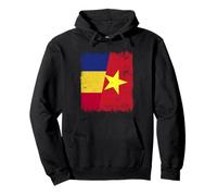 Romania Vietnam Half Flag Romanian Vietnamese History Pullover Hoodie