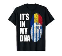 Romanian And Greek Vintage Heritage DNA Flag T-Shirt