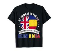 Romanian British Patriot Heart from Romania Grown Britains T-Shirt