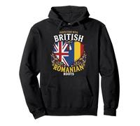 Romanian British Themed Outfit Idea for Kids Romania Flag Pullover Hoodie