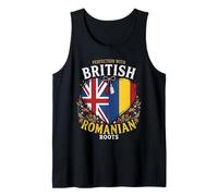 Romanian British Themed Outfit Idea for Kids Romania Flag Tank Top