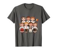 Romanian Children Gathering Flag National Day Outfit T-Shirt