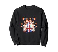 Romanian Family UK Flag Map Heritage Tradition Costume Gift Sweatshirt
