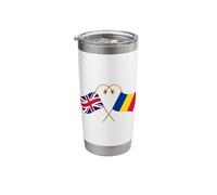 Romanian Heritage UK Romanian British Flag Romanian Flag Stainless Steel Insulated Tumbler