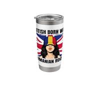Romanian Roots British Born Girl Pride Romania Heritage Stainless Steel Insulated Tumbler