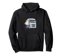 Romanian Trucker Flag Long Haul Driver Pride Pullover Hoodie