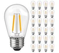 ROMANJOY 2W E27 S14 LED Plastic Bulbs for Mains Garden String Light, 25Pack