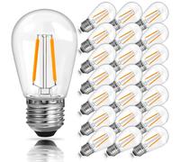 ROMANJOY 2W S14 LED Replacement Bulbs for Outdoor Garden String, 25Pack
