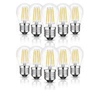 ROMANJOY G45 4W E27 Screw Bulb 40W Equivalent, Dimmable LED Light Bulb Warm White 2700K, Glass Cover, Vintage Globe Edison LED Bulbs for Ceiling Lights & Vanity, 10 Pack
