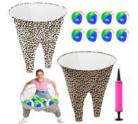 ROMANKAS Granny Pants Game, Granny Pants Outdoor Game with 4PCS Granny Pants 16 Bouncy Balls & 1 Air Pump（Random Color）, Granny Pants Yard Game for Adults and Family Entertainment Group Activities