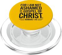 Romans 1:16 Not Ashamed Christian Bible Verse PopSockets PopGrip for MagSafe