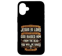 Romans 10:9 Jesus Is Lord for Christian Men Case for iPhone 16 Plus