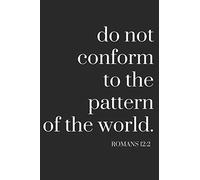 ROMANS 12:2: Blank Lined Writing Journal Notebook Diary 6x9