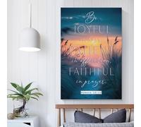Romans 1212 Quote Art Work for Home Walls for Living Room Bedroom 3d Wall Art 12x18inch(30x45cm)