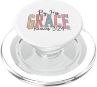 Romans 3:24 Scripture Divine Favor Design PopSockets PopGrip for MagSafe