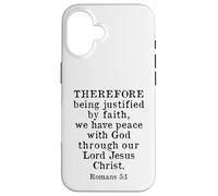 Romans 5:1 Bible Verse King James KJV, Justified by Faith Case for iPhone 16