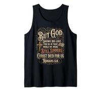 Romans 5:8 Christ Died Bible Verse Christian Tank Top