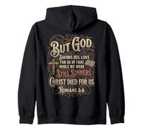 Romans 5:8 Christ Died Bible Verse Christian Zip Hoodie
