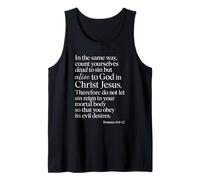 Romans 6:11 Alive to God in Christ Jesus Bible Verse Prayer Tank Top