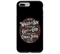 Romans 6:23 Wages of Sin Bible Verse for Christian Man Case for iPhone 7 Plus/8 Plus