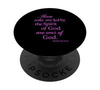 Romans 8 14 Those Who Are Led By The Spirit Scripture Bible PopSockets Adhesive PopGrip