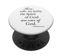 Romans 8 14 Those Who Are Led By The Spirit Scripture Bible PopSockets Adhesive PopGrip