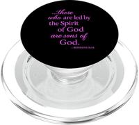 Romans 8 14 Those Who Are Led By The Spirit Scripture Bible PopSockets PopGrip for MagSafe