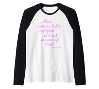 Romans 8 14 Those Who are Led by The Spirit Scripture Bible Raglan Baseball Tee