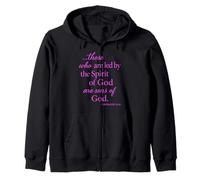 Romans 8 14 Those Who Are Led By The Spirit Scripture Bible Zip Hoodie