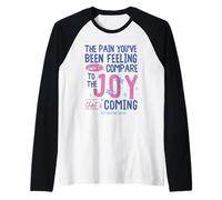 Romans 8:18 Bible Joy is Coming Inspirational Christian Raglan Baseball Tee