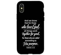 Romans 8:28 All Things Work Together For Good Scripture Case for iPhone X/XS
