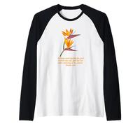 Romans 8:28 Bible Verse Birds of Paradise Raglan Baseball Tee