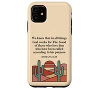 Romans 8:28 Bible Verse Christian Faith Desert Case for iPhone 11